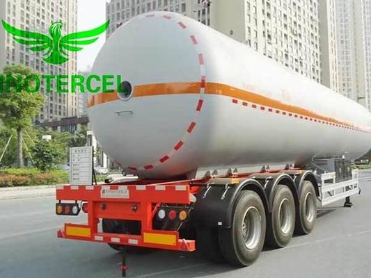 55000Ltr خزان الغاز نصف مقطورة ثلاثة محاور Lng نصف مقطورة
