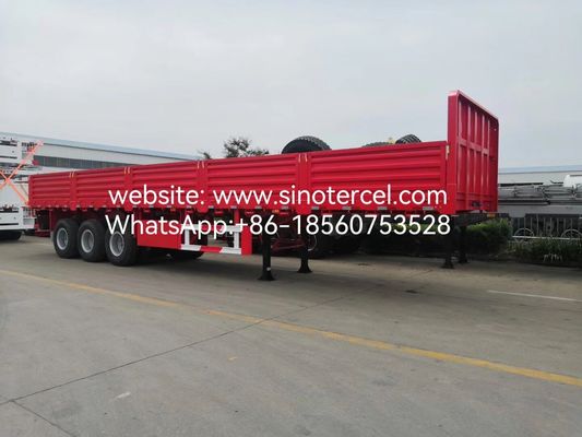 SINOTERCEL 3 محورات الجدار الجانبي المقطورة نصف الجانب المقطورة النزول النقل البليت سهلة تفريغ فعالة حمولة ثقيلة