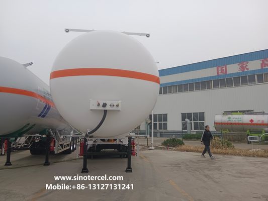 30CBM -60CBM مقطورة ناقلات النفط نصف بنتان مقطورة نصف 3 محاور