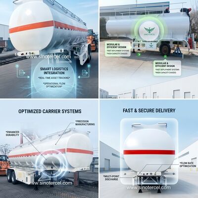 30000L-60000L مقطورة نصف ناقلة Lpg مقطورة نصف 3 محاور / 4 محاور