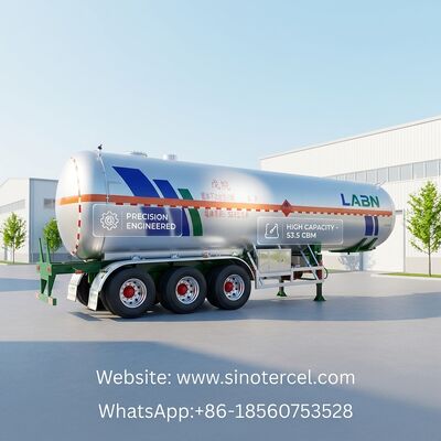 30CBM -60CBM مقطورة نصف ناقلة بنتان مقطورة نصف 3 محاور / 4 محاور