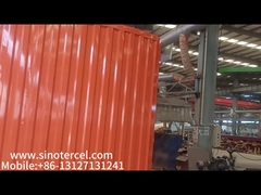 نصف مقطورة صفراء مغلقة مع باب جانبي خلفي مزدوج 30-50 طن